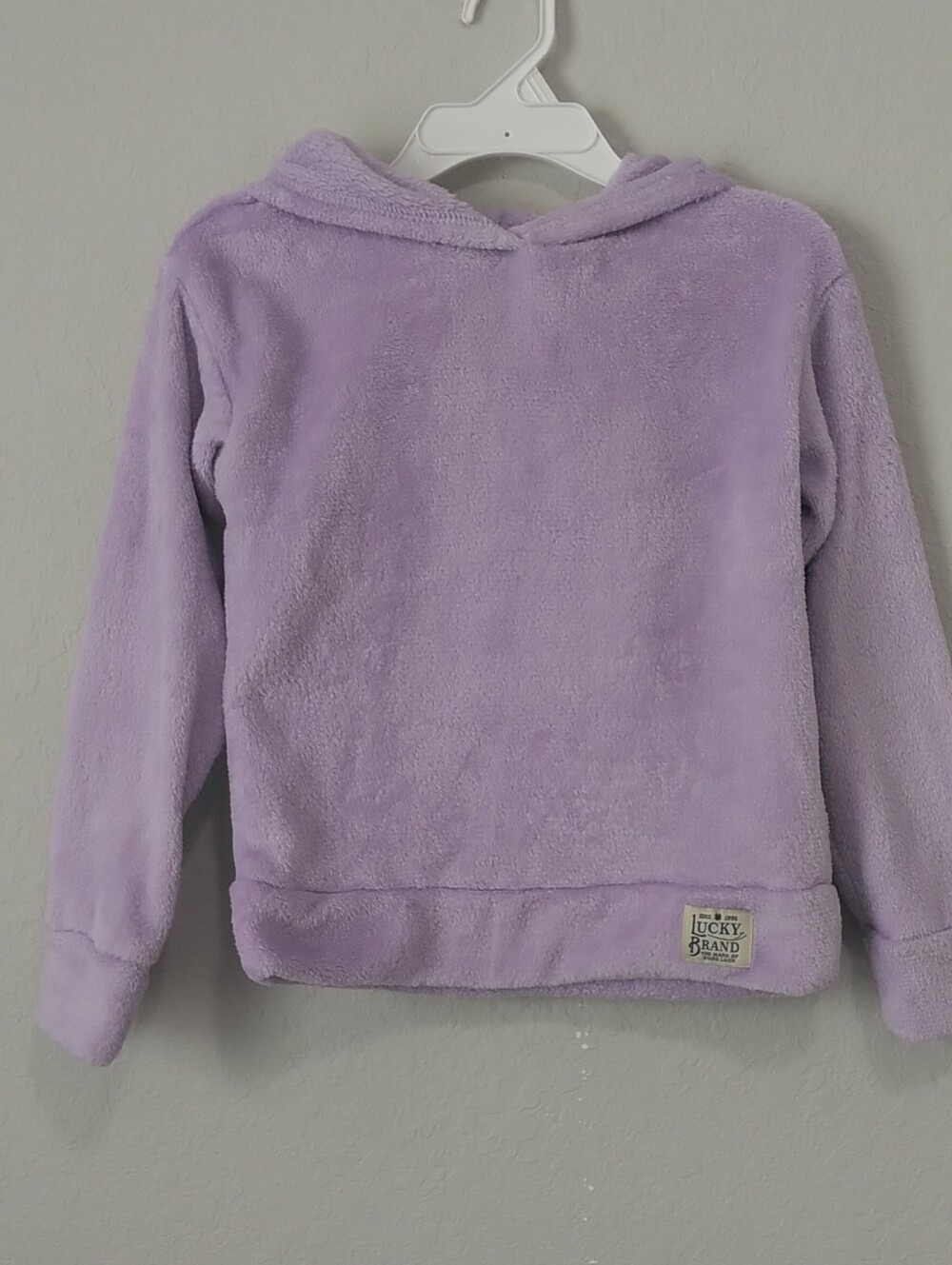 Lucky Brand Kids Plush Hoodie - Light Lavender